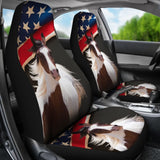 American Flag Wild Amazing Horse All Protective Car Seat Covers 210102 - YourCarButBetter