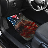 American Flag Wild Big Horse All Protective Car Floor Mats 210102 - YourCarButBetter