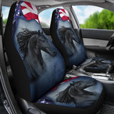 American Flag Wild Horse Car Seat Covers 211103 - YourCarButBetter