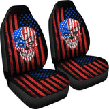 American Flag With Skull Car Seat Covers 103131 - YourCarButBetter