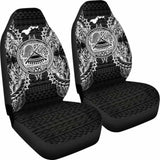 American Samoa Car Seat Cover - American Samoa Seal Map Black - 105905 - YourCarButBetter
