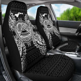 American Samoa Car Seat Cover - American Samoa Seal Map Black - 105905 - YourCarButBetter