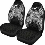 American Samoa Car Seat Cover - American Samoa Seal Map Black - 105905 - YourCarButBetter