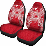 American Samoa Car Seat Cover - American Samoa Seal Map Red White - 105905 - YourCarButBetter