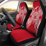 American Samoa Car Seat Cover - American Samoa Seal Map Red White - 105905 - YourCarButBetter