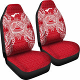 American Samoa Car Seat Cover - American Samoa Seal Map Red White - 105905 - YourCarButBetter