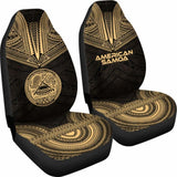 American Samoa Car Seat Cover - American Samoa Seal Polynesian Chief Tattoo Gold Version - 10 174914 - YourCarButBetter