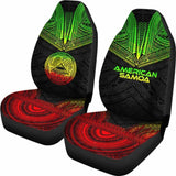 American Samoa Car Seat Cover - American Samoa Seal Polynesian Chief Tattoo Reggae Version - 10 174914 - YourCarButBetter