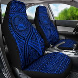 American Samoa Car Seat Cover - American Samoa Seal Polynesian Tattoo Blue - 9 174914 - YourCarButBetter