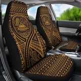 American Samoa Car Seat Cover - American Samoa Seal Polynesian Tattoo Gold - 9 174914 - YourCarButBetter