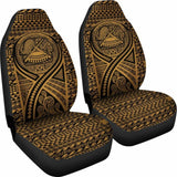 American Samoa Car Seat Cover - American Samoa Seal Polynesian Tattoo Gold - 9 174914 - YourCarButBetter
