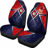 American Samoa Car Seat Covers - As Flag With Polynesian Patterns - 105905 - YourCarButBetter