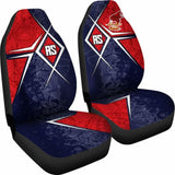 American Samoa Car Seat Covers - As Flag With Polynesian Patterns - 105905 - YourCarButBetter