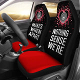 American Samoa Car Seat Covers Couple Valentine Nothing Make Sense 105905 - YourCarButBetter