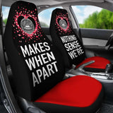 American Samoa Car Seat Covers Couple Valentine Nothing Make Sense 105905 - YourCarButBetter