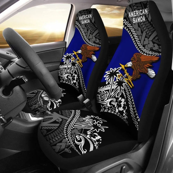 American Samoa Car Seat Covers - American Samoa Flag Fall In The Wave - 093223 - YourCarButBetter