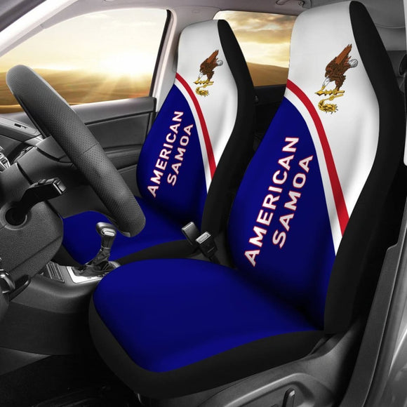 American Samoa Car Seat Covers - American Samoa Flag Polynesian Curve Version - 093223 - YourCarButBetter