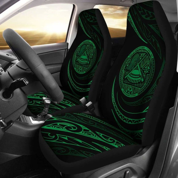 American Samoa Car Seat Covers - Green - Frida Style - 105905 - YourCarButBetter
