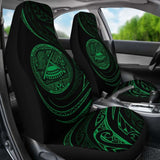 American Samoa Car Seat Covers - Green - Frida Style - 105905 - YourCarButBetter