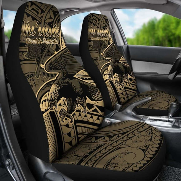 American Samoa Car Seat Covers Nu’Uuli Gold Polynesian Patterns 105905 - YourCarButBetter