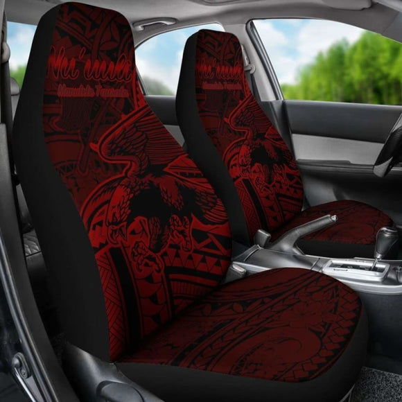 American Samoa Car Seat Covers Nu’Uuli Red Polynesian Patterns 105905 - YourCarButBetter