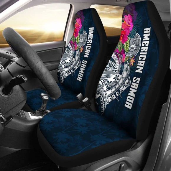 American Samoa Car Seat Covers - Polynesian Hibiscus With Summer Vibes - 232125 - YourCarButBetter