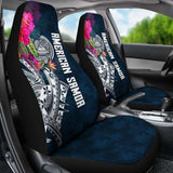 American Samoa Car Seat Covers - Polynesian Hibiscus With Summer Vibes - 232125 - YourCarButBetter