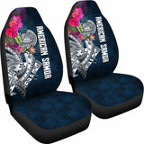American Samoa Car Seat Covers - Polynesian Hibiscus With Summer Vibes - 232125 - YourCarButBetter