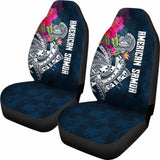American Samoa Car Seat Covers - Polynesian Hibiscus With Summer Vibes - 232125 - YourCarButBetter