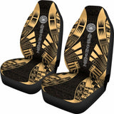 American Samoa Car Seat Covers - Polynesian Tattoo Gold - 9 174914 - YourCarButBetter