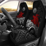 American Samoa Car Seat Covers - Polynesian Turtle (Red) - 093223 - YourCarButBetter