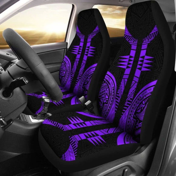 American Samoa Car Seat Covers - Purple Armor Tattoo - 11 174914 - YourCarButBetter