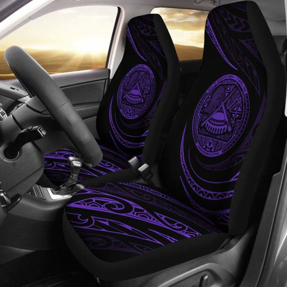 American Samoa Car Seat Covers - Purple - Frida Style - 105905 - YourCarButBetter