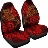 American Samoa Car Seat Covers - Red Shark Polynesian Tattoo - 102802 - YourCarButBetter