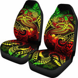 American Samoa Car Seat Covers - Reggae Shark Polynesian Tattoo - 102802 - YourCarButBetter