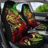 American Samoa Car Seat Covers - Reggae Shark Polynesian Tattoo - 102802 - YourCarButBetter