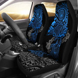 American Samoa Car Seat Covers - American Samoa Seal Blue Turtle Gray Hibiscus Flowing - Amazing 091114 - YourCarButBetter
