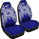 American Samoa Car Seat Covers - American Samoa Seal Map Blue - 105905 - YourCarButBetter