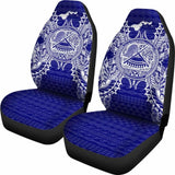 American Samoa Car Seat Covers - American Samoa Seal Map Blue - 105905 - YourCarButBetter