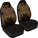 American Samoa Car Seat Covers - American Samoa Seal Map Gold - 105905 - YourCarButBetter