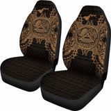 American Samoa Car Seat Covers - American Samoa Seal Map Gold - 105905 - YourCarButBetter