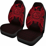 American Samoa Car Seat Covers - American Samoa Seal Map Red - 105905 - YourCarButBetter
