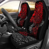 American Samoa Car Seat Covers - American Samoa Seal Red Turtle Gray Hibiscus Flowing - Amazing 091114 - YourCarButBetter