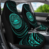 American Samoa Car Seat Covers - Turquoise - Frida Style - 105905 - YourCarButBetter