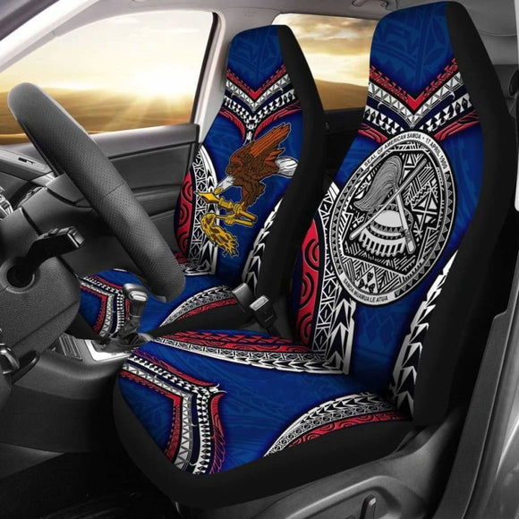 American Samoa Car Seat Covers - Warrior Style Polynesian Pattern - 105905 - YourCarButBetter