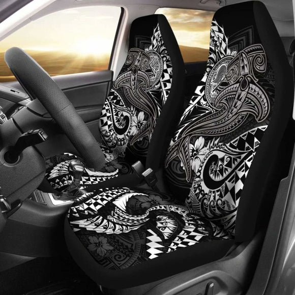 American Samoa Car Seat Covers - White Shark Polynesian Tattoo - 102802 - YourCarButBetter