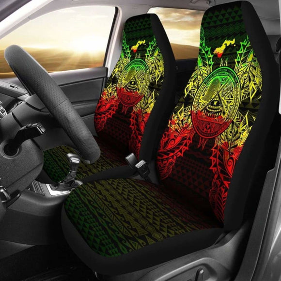 American Samoa Polynesia Car Seat Cover Map Reggae 105905 - YourCarButBetter