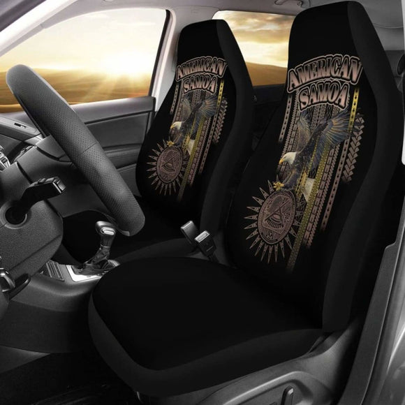 American Samoa Polynesian Car Seat Covers - Eagle Coat Of Arms - 110424 - YourCarButBetter
