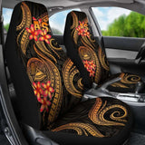 American Samoa Polynesian Car Seat Covers - Gold Plumeria - 105905 - YourCarButBetter