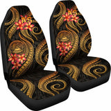 American Samoa Polynesian Car Seat Covers - Gold Plumeria - 105905 - YourCarButBetter